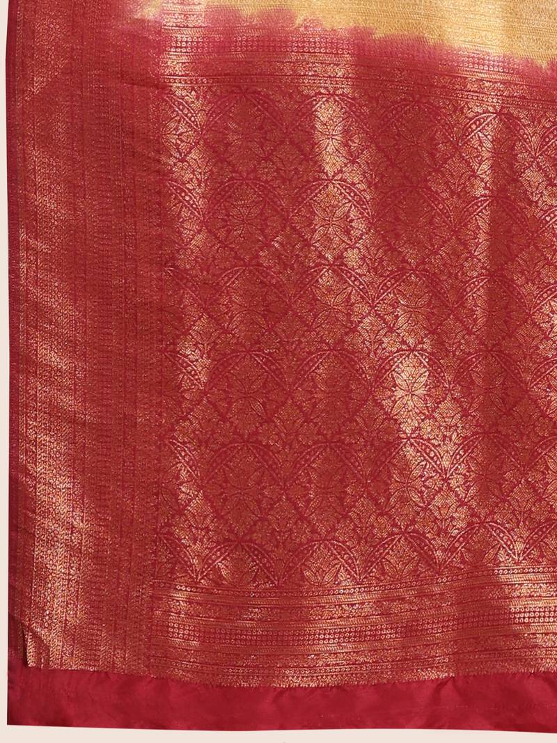 Mohini Cream Saree With Blouse Piece