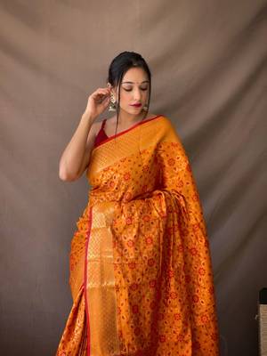 GOLDISH TRENDY UNIQUE  PATOLA SAREE 3