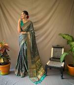 BLUE TRENDY UNIQUE  PATOLA SAREE