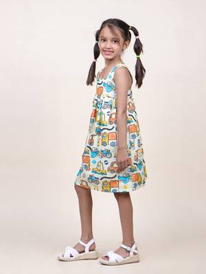 girl's long drive printed dress 3