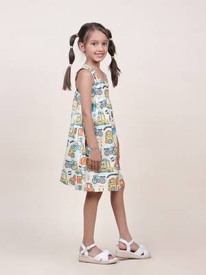 girl's long drive printed dress 4