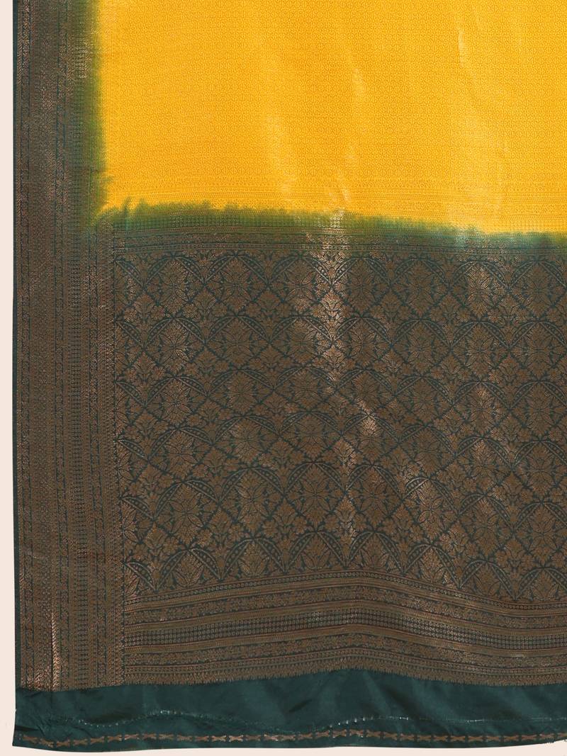 Mohini Gold Saree With Blouse Piece