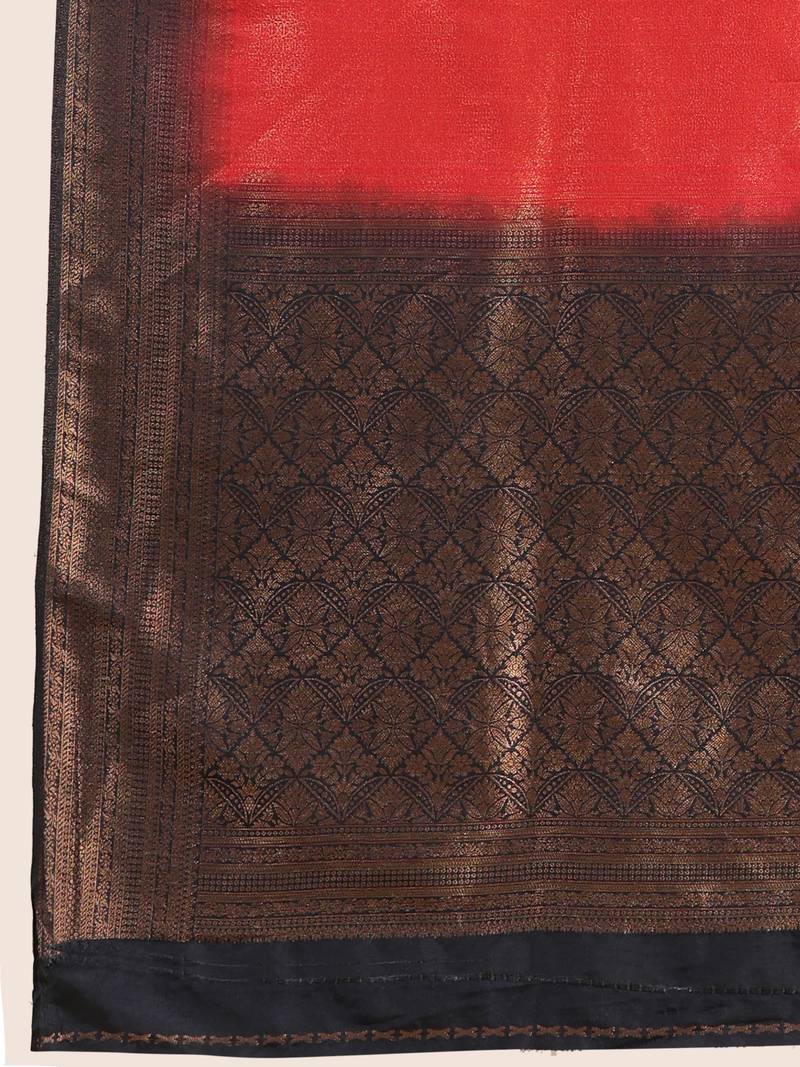 Mohini Red  Saree With Blouse Piece