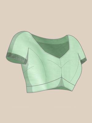 Green Embellished  Lycra Designer Party Wear Saree With Blouse Piece 7