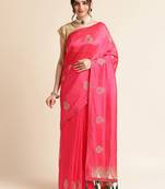 Pink Embellished  Lycra Designer Party Wear Saree With Blouse Piece