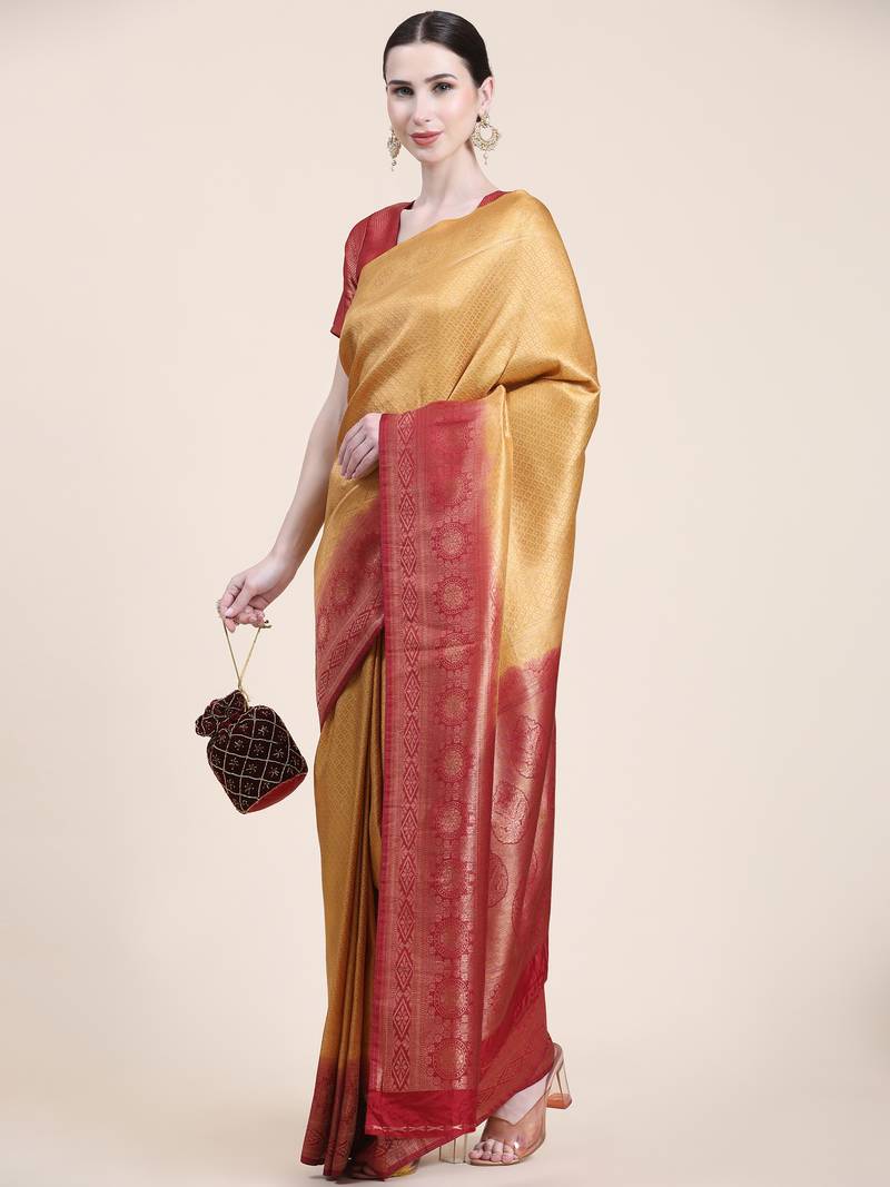 Mohini-2-Cream Saree With Blouse Piece