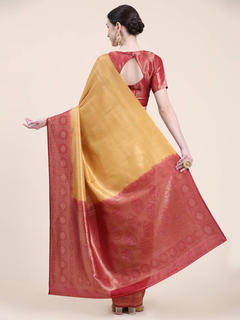 Mohini-2-Cream Saree With Blouse Piece