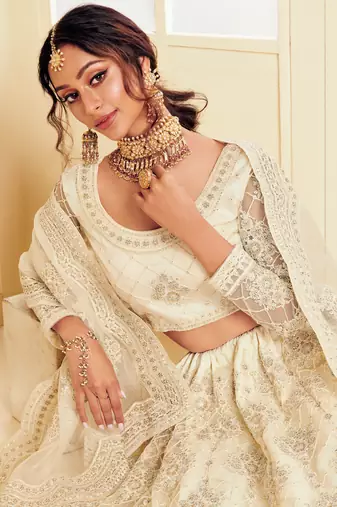 OffWhite Reception Lehenga for Women