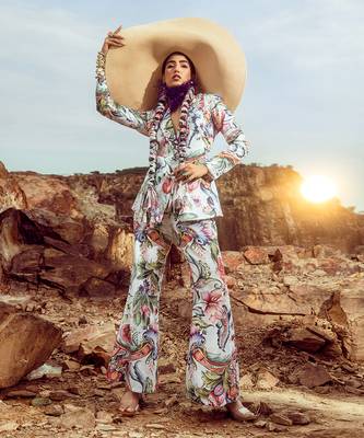 Multi printed jacket co ord set 1