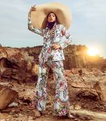 Multi printed jacket co ord set