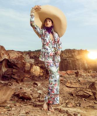Multi printed jacket co ord set 2