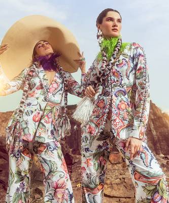 Multi button detailing printed co ord set 5