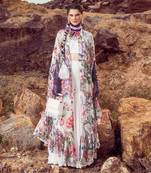 Multi printed cape with gharara set