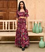 Wine red merlot skirt