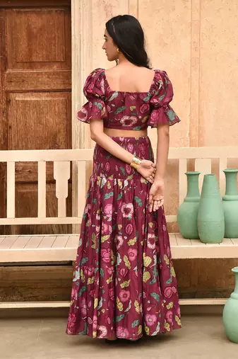 Wine red merlot skirt