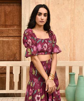 Wine red merlot skirt 3
