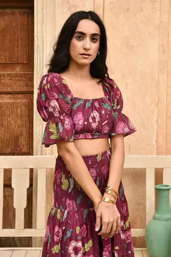 Wine red merlot skirt