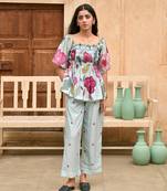 Sky blue vivid pants