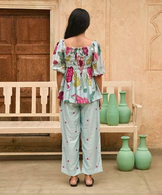 Sky blue vivid pants 2