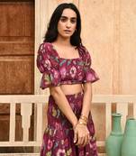 Wine red merlot crop top