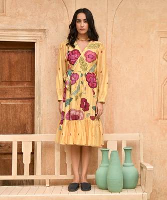 Yellow sandalwood dress 1
