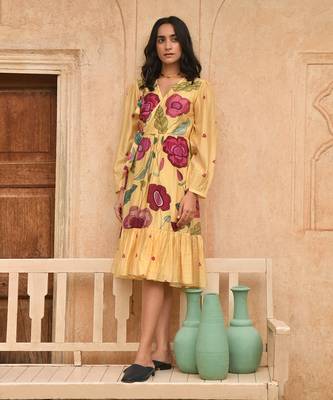 Yellow sandalwood dress 2