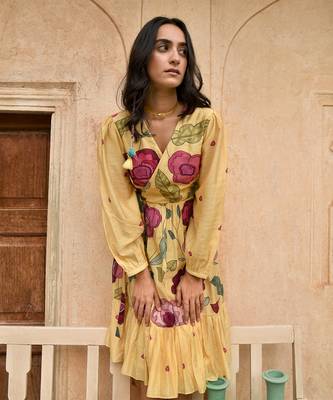 Yellow sandalwood dress 3