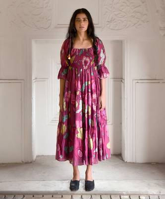 Wine red ruby berry dress 1