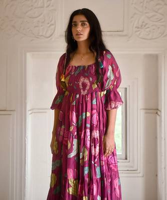 Wine red ruby berry dress 3