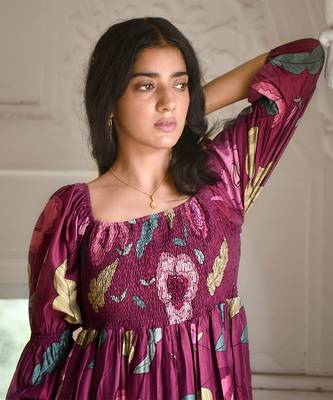 Wine red ruby berry dress 5