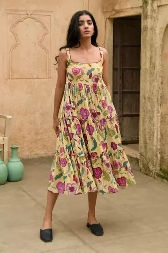 Yellow grapefruit dress