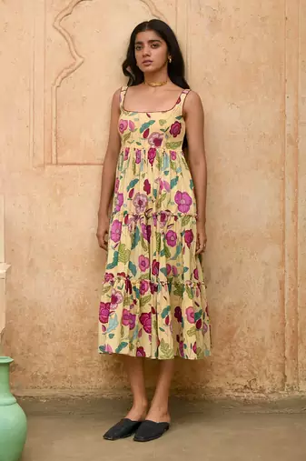 Yellow grapefruit dress
