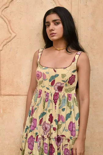 Yellow grapefruit dress