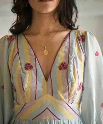 Sky blue & yellow sunny dress 5