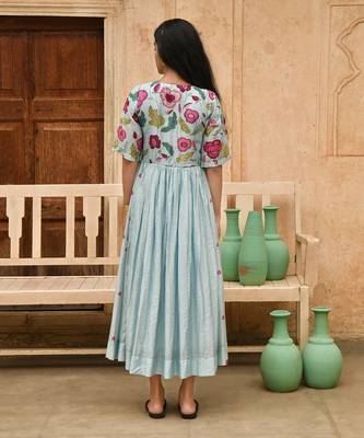 Blue daisy dress 5