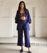 Dark blue iris blue co ord set