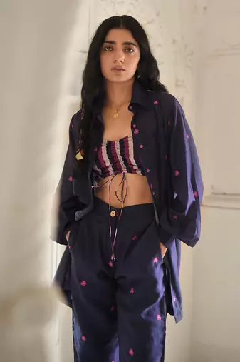 Dark blue iris blue co ord set
