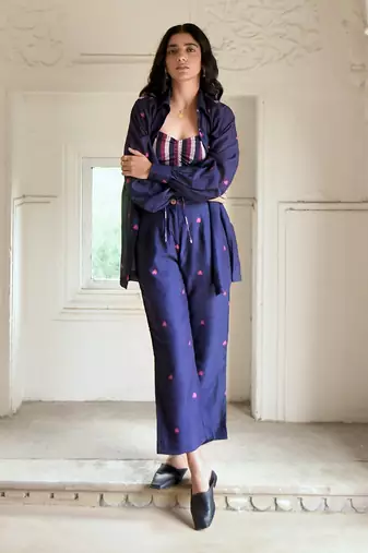 Dark blue iris blue co ord set
