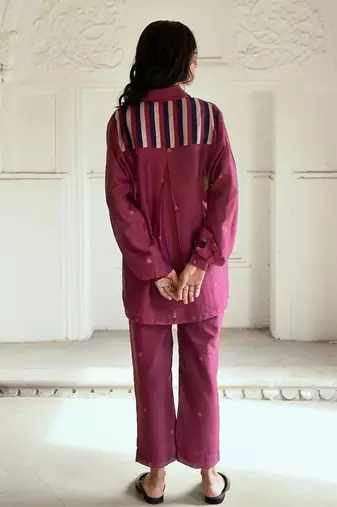 Wine red mahogany co ord set