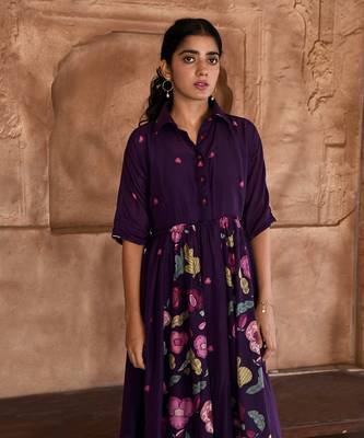 Violet mulberry shirt dress 3