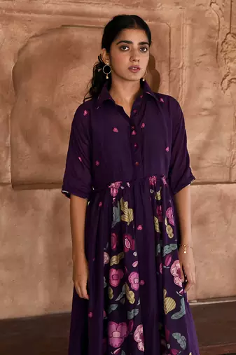 Violet mulberry shirt dress
