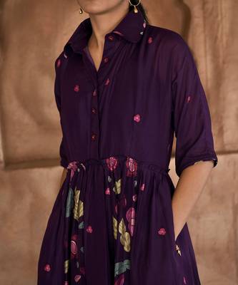 Violet mulberry shirt dress 4