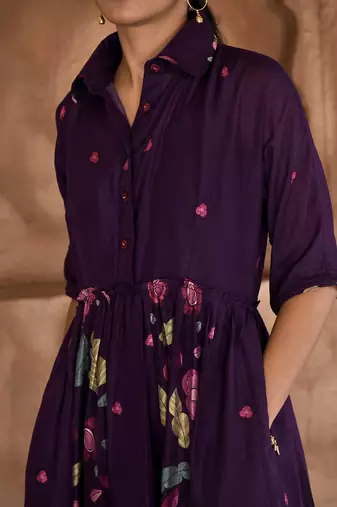 Violet mulberry shirt dress