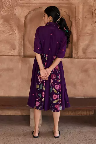 Violet mulberry shirt dress