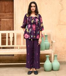 Violet iris flower top
