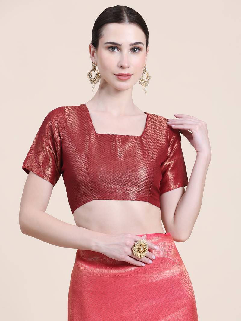 Mohini 2 Gajri Saree With Blouse Piece