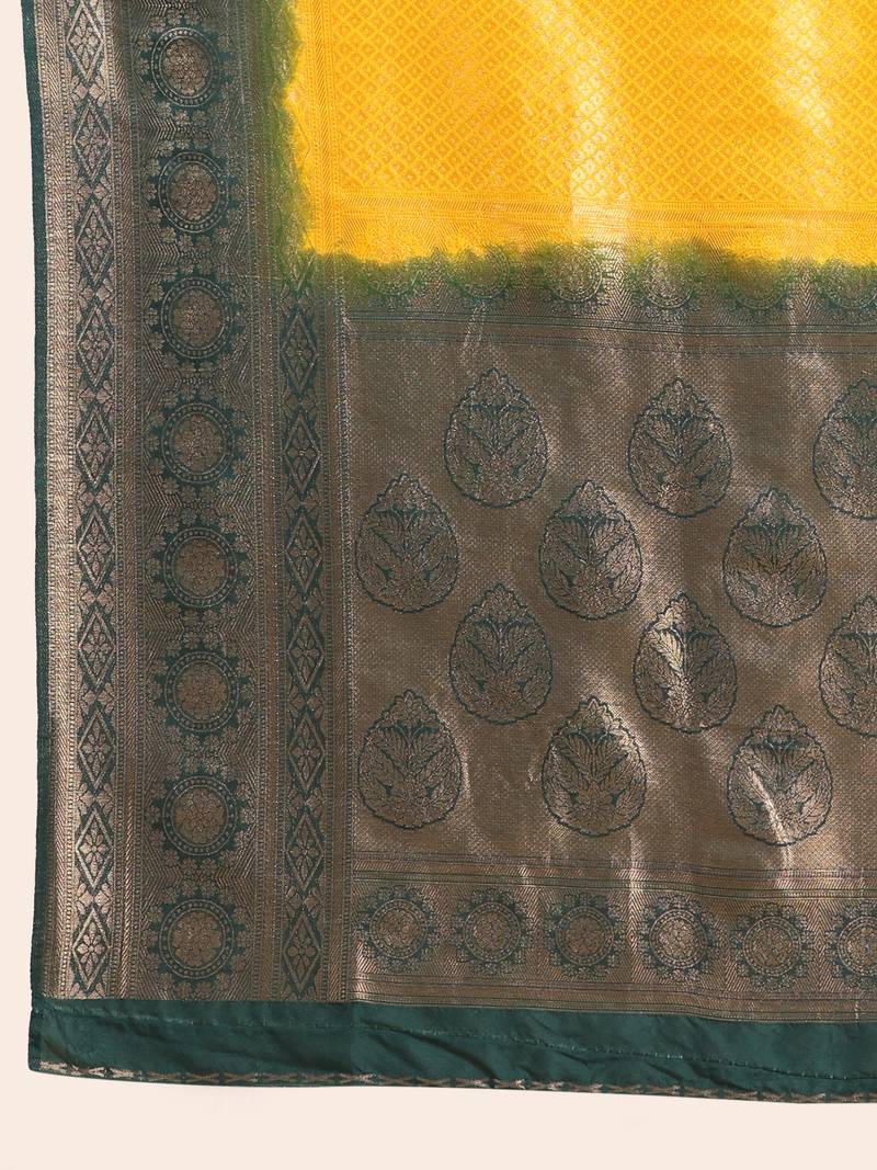 Mohini 2 Gold Saree With Blouse Piece