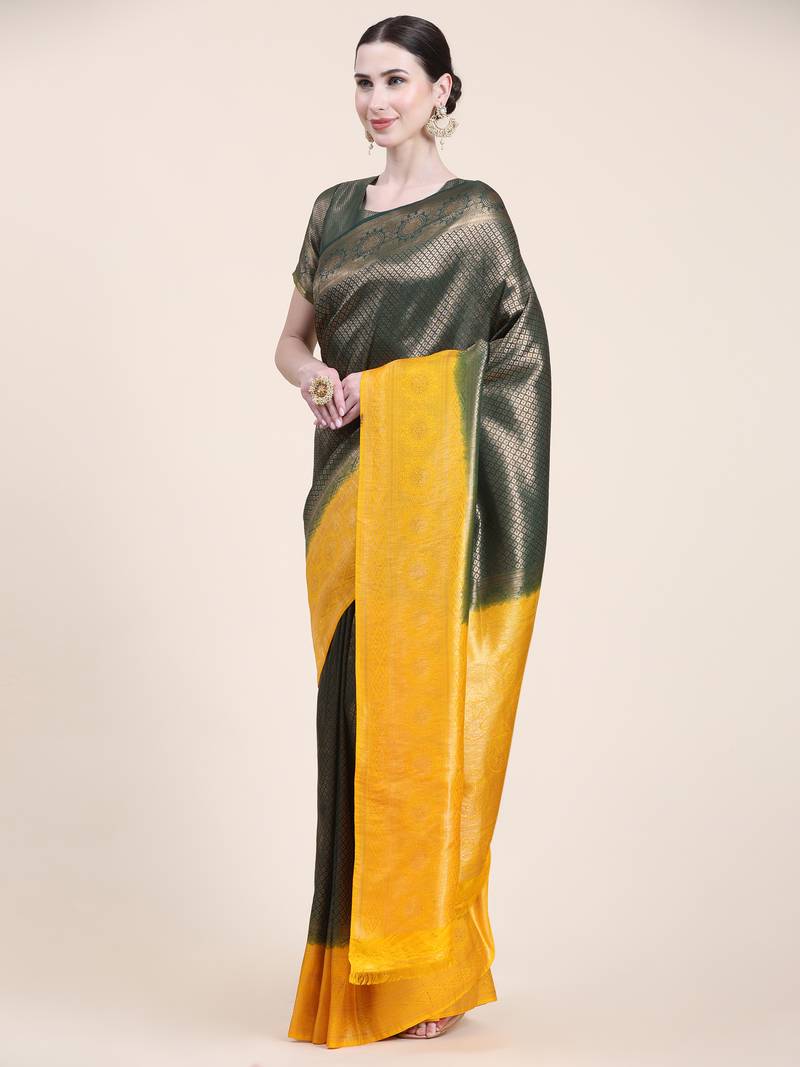 Mohini-2-Green  Saree With Blouse Piece