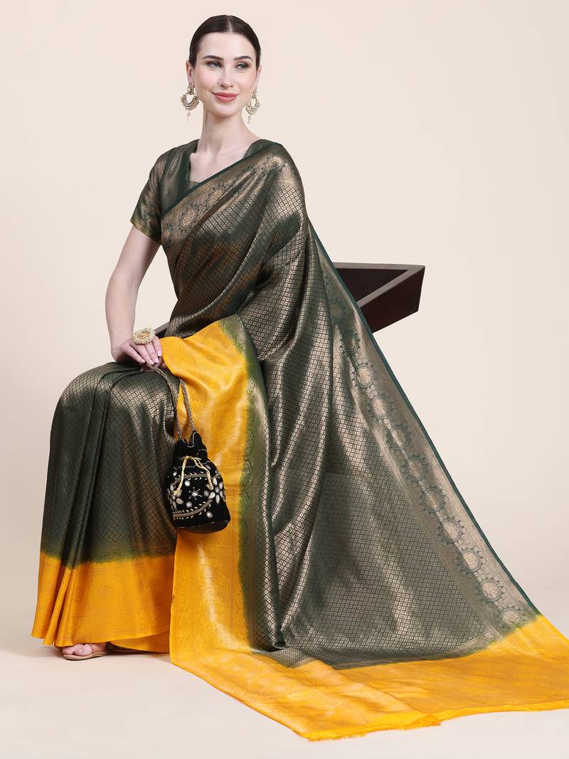 Mohini-2-Green  Saree With Blouse Piece