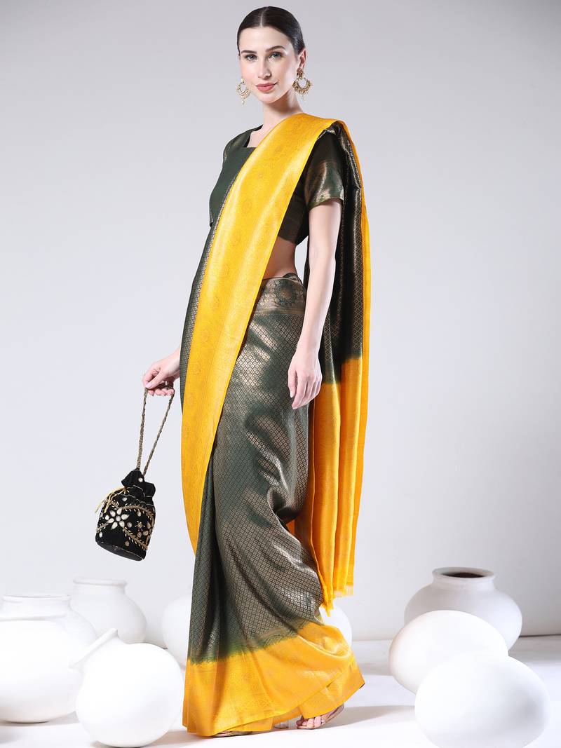 Mohini-2-Green  Saree With Blouse Piece